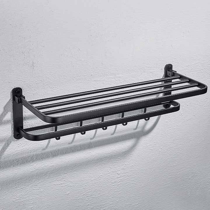 BowLift | Modern black bathroom accessory set towel holder bathroom shelf bathroom faucet set