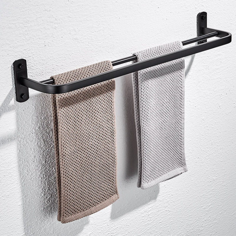 BowLift | Modern black bathroom accessory set towel holder bathroom shelf bathroom faucet set