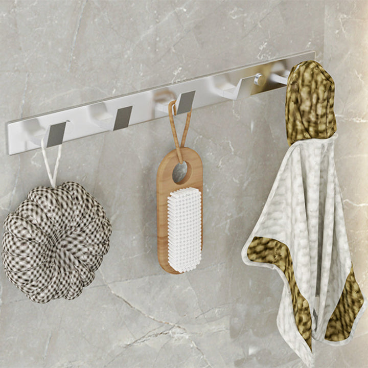 BowLift | Modern Bathroom Accessories Set Silver Bathroom Shelf Towel Holder Bathroom Accessories Kit