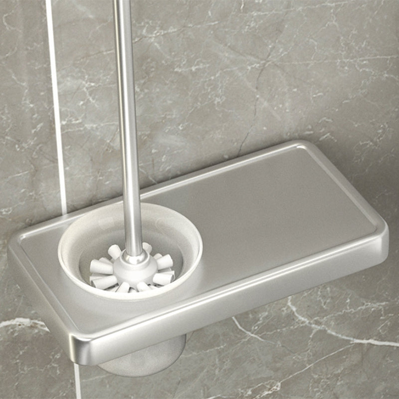 BowLift | Modern Bathroom Accessories Set Silver Bathroom Shelf Towel Holder Bathroom Accessories Kit