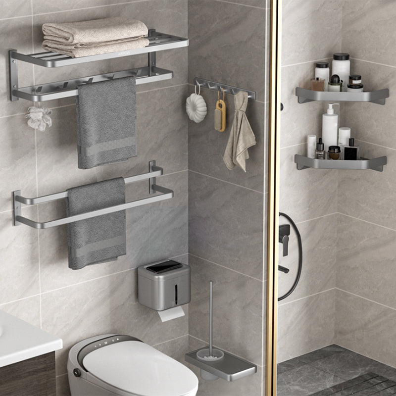 BowLift | Modern Gray Bathroom Accessory Kit Paper Holder Bath Shelf Bathroom Hardware Set