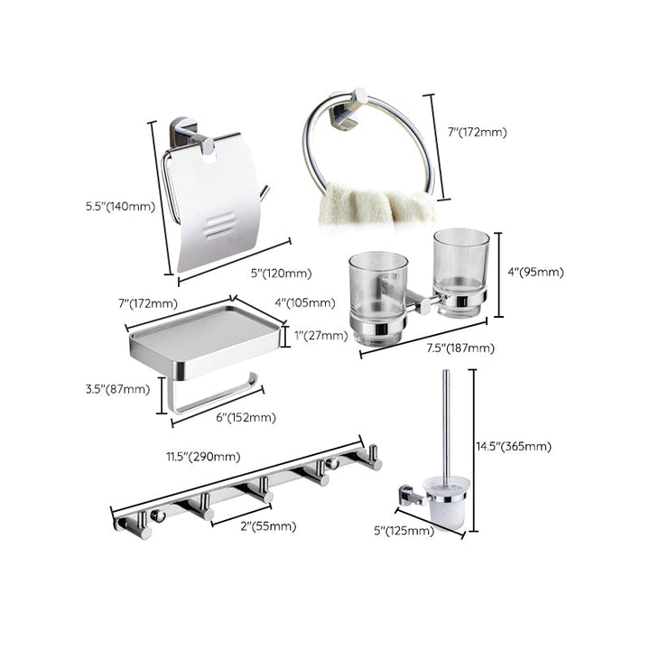 BowLift | Modern Bathroom Accessory Set Paper Holder Towel Bar Stainless Steel Bathroom Set