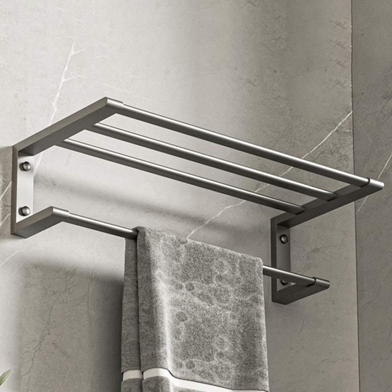 BowLift | Modern bathroom accessory set Bathroom shelf Towel bar gray bathroom accessory set