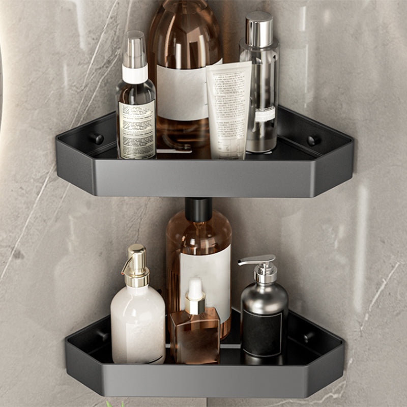 BowLift | Modern bathroom accessory set Bathroom shelf Towel bar gray bathroom accessory set