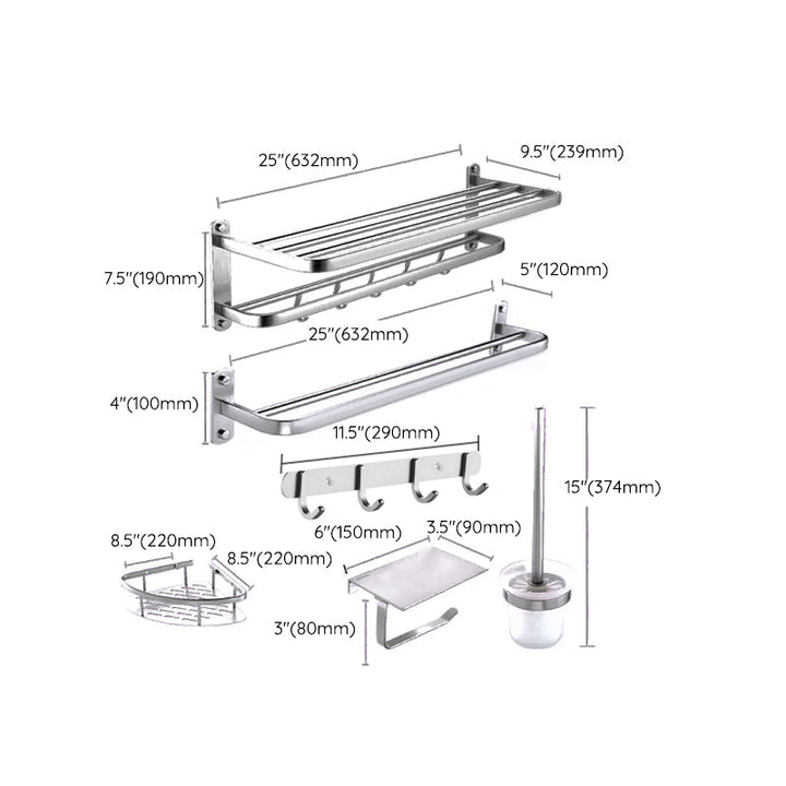 BowLift | Modern Bathroom Set Paper Holder Bath Shelf Stainless Steel Bathroom Accessories Set