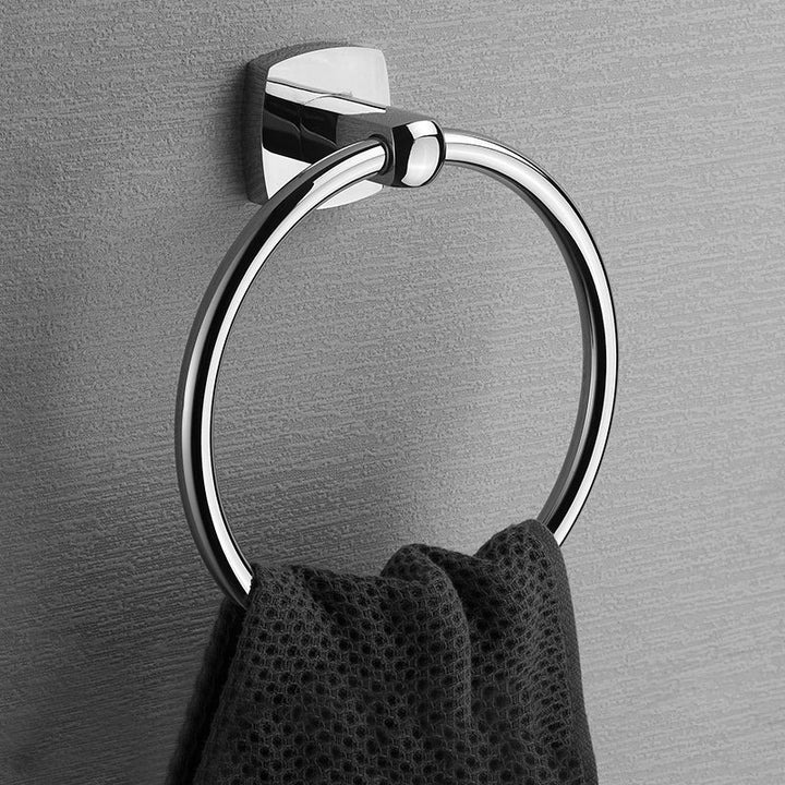 BowLift | Polished Chrome Modernism Bathroom Accessory Set Bath Shelf / Towel Bar / Bathrobe Hook Included