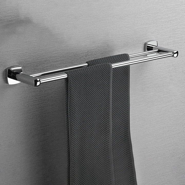 BowLift | Polished Chrome Modernism Bathroom Accessory Set Bath Shelf / Towel Bar / Bathrobe Hook Included