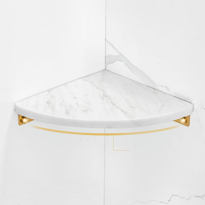 BowLift | 2-piece Bathroom Hardware Set Metal and Marble Bathroom Shelf Set