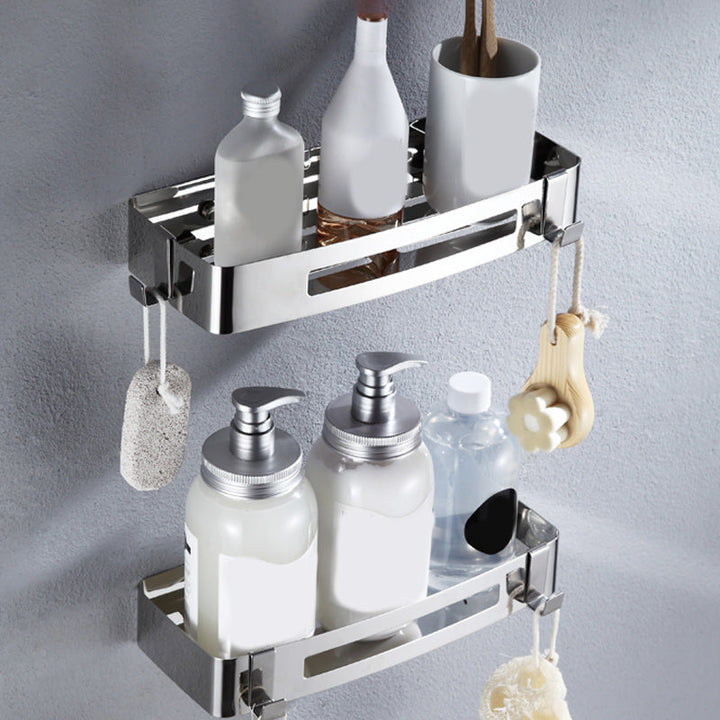 BowLift | Modern Stainless Steel Bathroom Accessory Set Rectangular & Triangle Bathroom Shelf