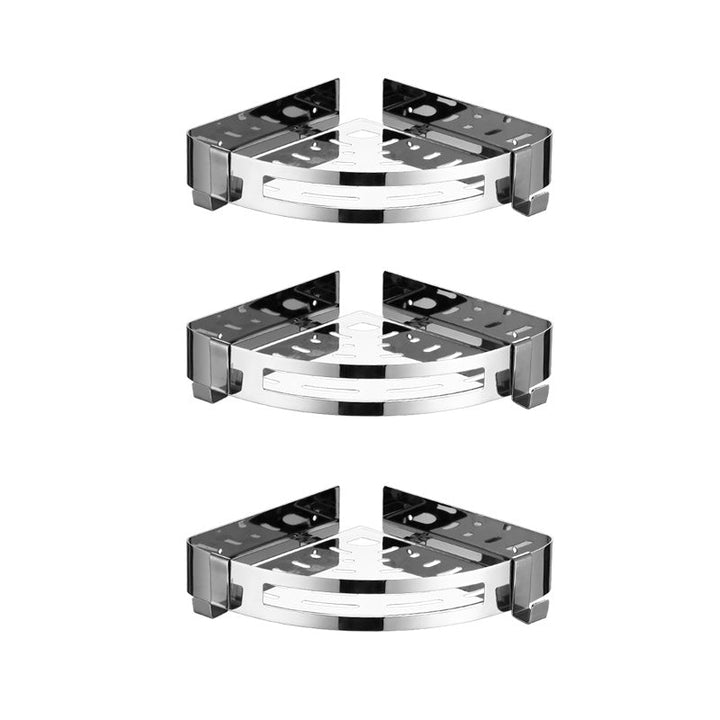 BowLift | Modern Stainless Steel Bathroom Accessory Set Rectangular & Triangle Bathroom Shelf