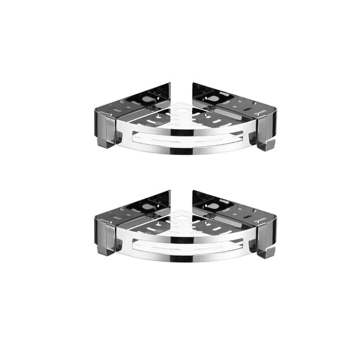 BowLift | Modern Stainless Steel Bathroom Accessory Set Rectangular & Triangle Bathroom Shelf
