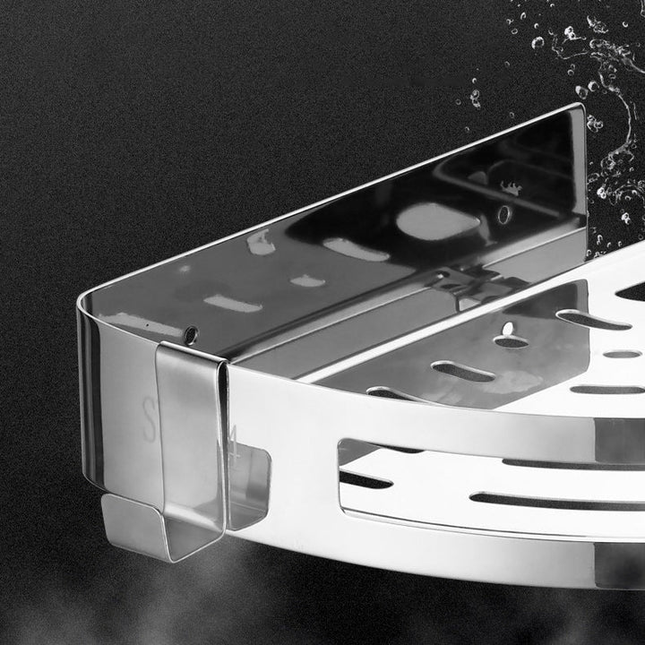 BowLift | Modern Stainless Steel Bathroom Accessory Set Rectangular & Triangle Bathroom Shelf