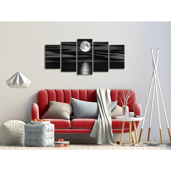 Set Of 5 Full Moon Decorative Canvas | Bowlift
