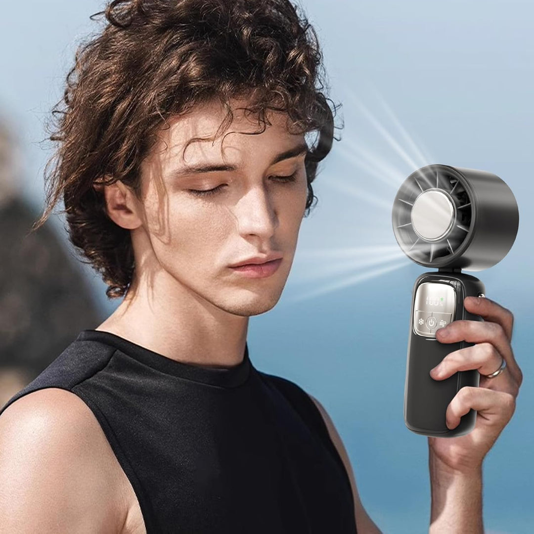 BowLift | Portable Foldable Handheld Fan with LED Display 100 Speeds