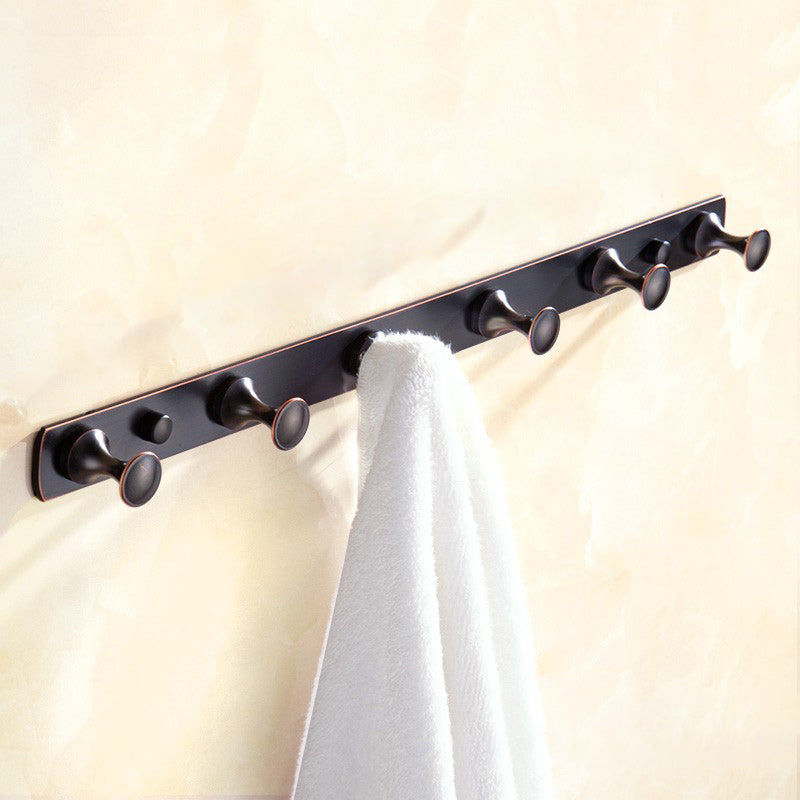 BowLift | 5-piece traditional bathroom accessory set brushed brass bathrobe hooks