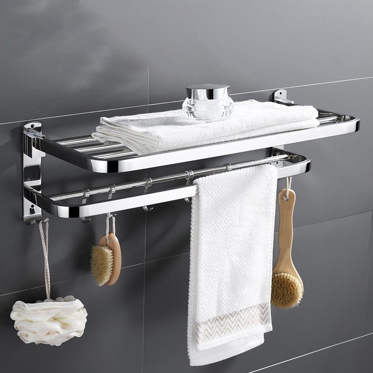 BowLift | Contemporary bathroom accessory set made of chrome-plated stainless steel with bathrobe hooks/towel rail