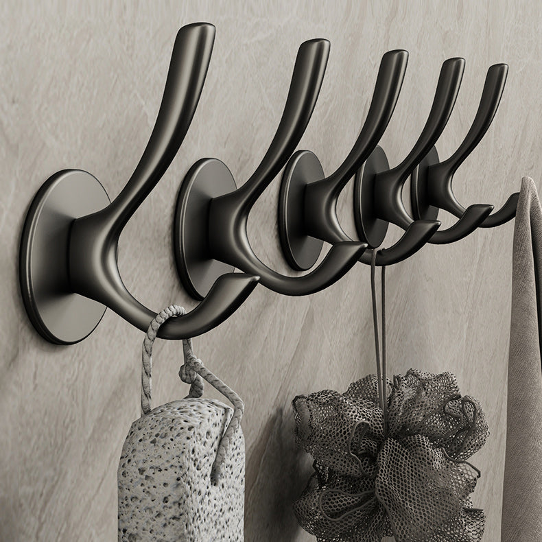 BowLift | 10-piece Bathroom Accessory Set Modern Matt Gray Bathrobe Hooks