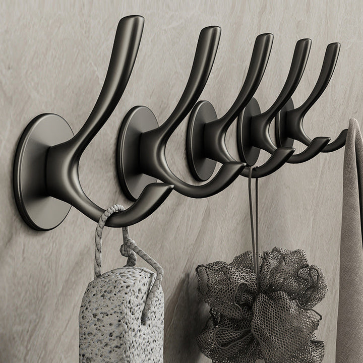 BowLift | 10-piece Bathroom Accessory Set Modern Matt Gray Bathrobe Hooks