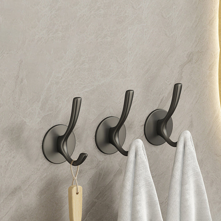 BowLift | 10-piece Bathroom Accessory Set Modern Matte Grey Bathrobe Hooks