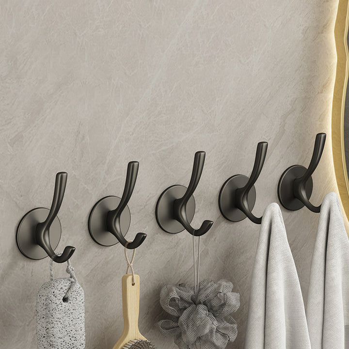 BowLift | 10-piece Bathroom Accessory Set Modern Matte Grey Bathrobe Hooks