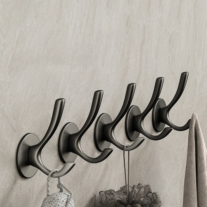 BowLift | 10-piece Bathroom Accessory Set Modern Matte Grey Bathrobe Hooks