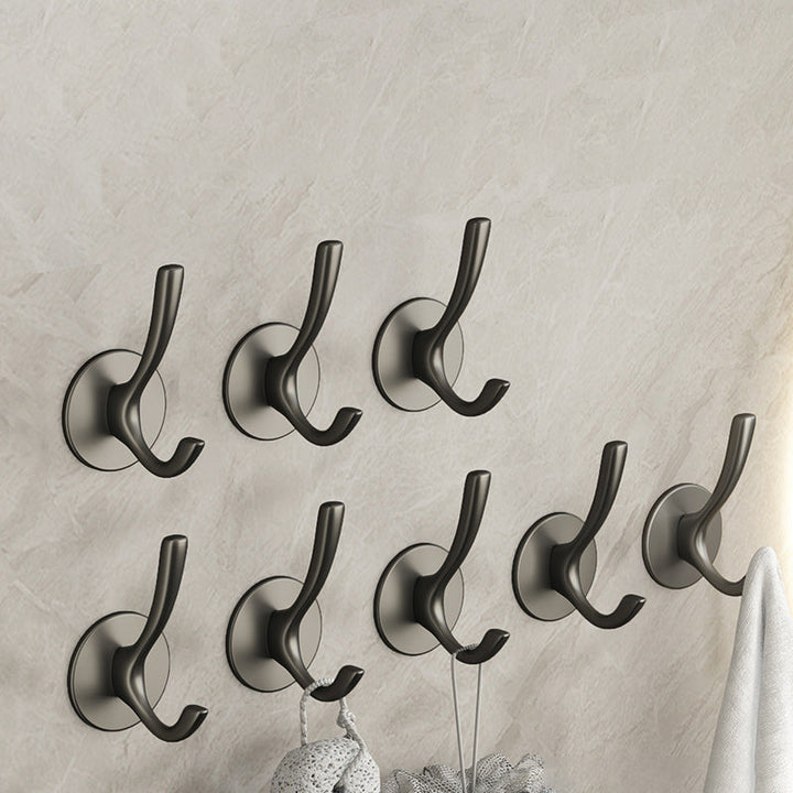 BowLift | 10-piece Bathroom Accessory Set Modern Matte Grey Bathrobe Hooks
