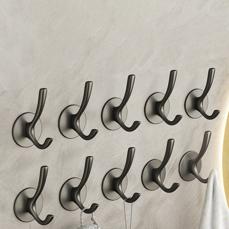 BowLift | 10-piece Bathroom Accessory Set Modern Matt Gray Bathrobe Hooks