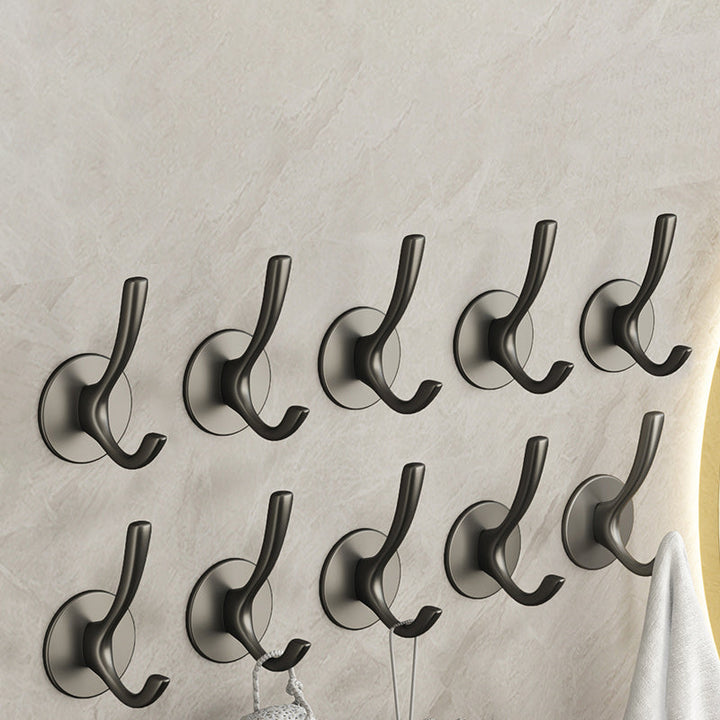 BowLift | 10-piece Bathroom Accessory Set Modern Matt Gray Bathrobe Hooks