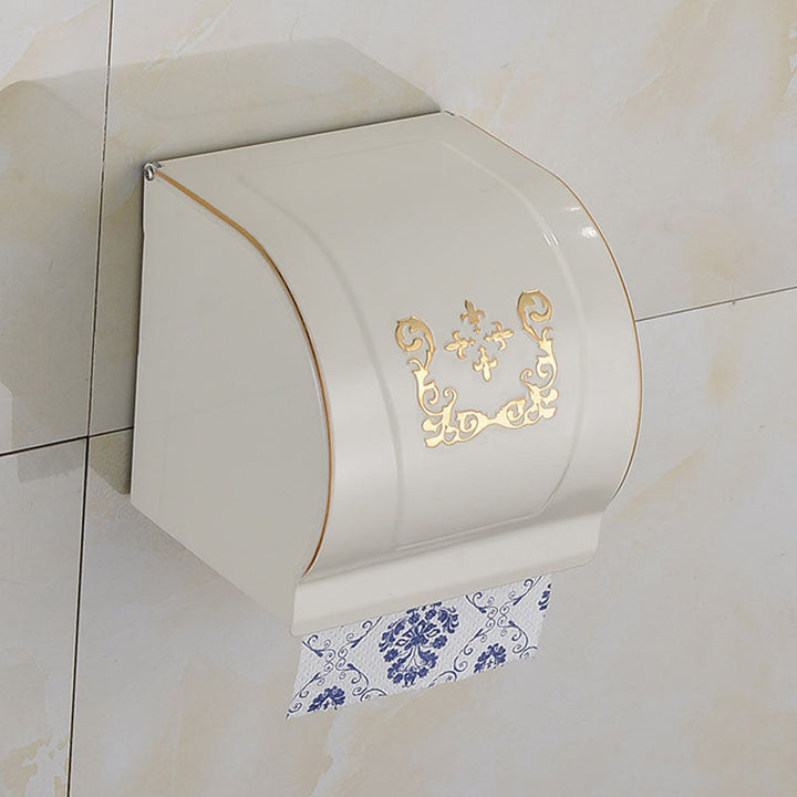 BowLift | Vintage Bathroom Accessory Set Aluminum Paper Holder in White