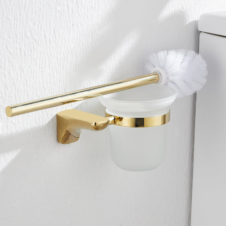 BowLift | 2-piece metal bathroom accessory set traditional toilet brush and holder set
