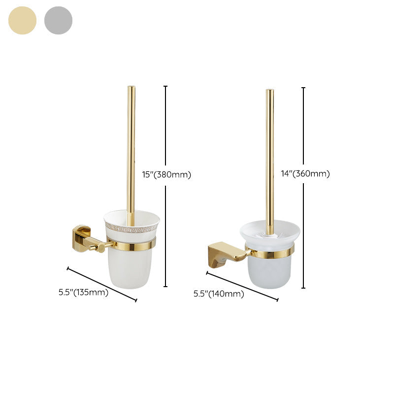 BowLift | 2-piece metal bathroom accessory set traditional toilet brush and holder set