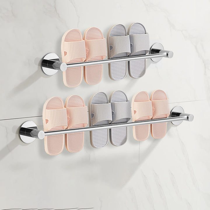 BowLift | 2-piece bathroom accessory set modern stainless steel slipper rack