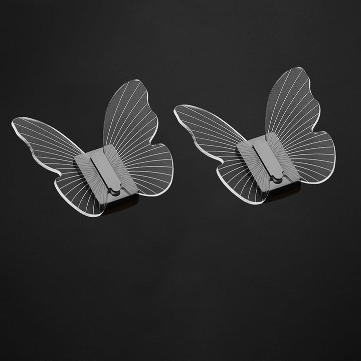 BowLift | Modern Brass Bathroom Accessory Set Acrylic Butterfly Theme Bathrobe Hooks