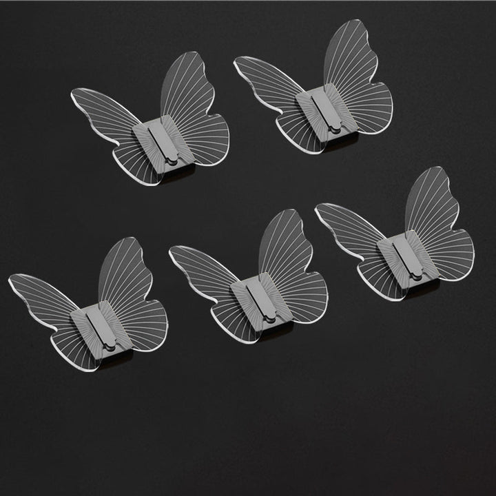 BowLift | Modern Brass Bathroom Accessory Set Acrylic Butterfly Theme Bathrobe Hooks