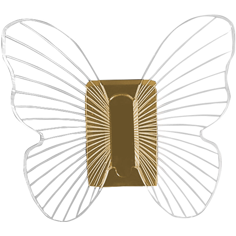 BowLift | Modern Brass Bathroom Accessory Set Acrylic Butterfly Theme Bathrobe Hooks