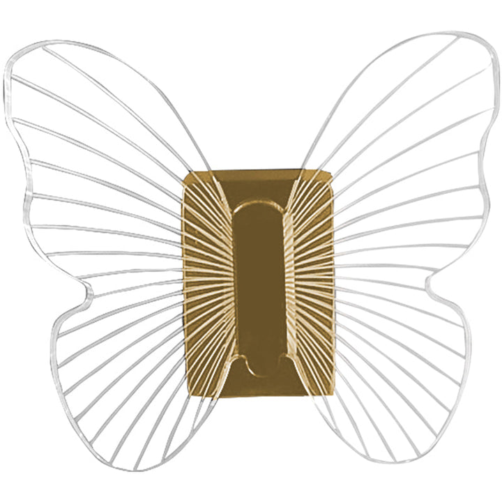 BowLift | Modern Brass Bathroom Accessory Set Acrylic Butterfly Theme Bathrobe Hooks
