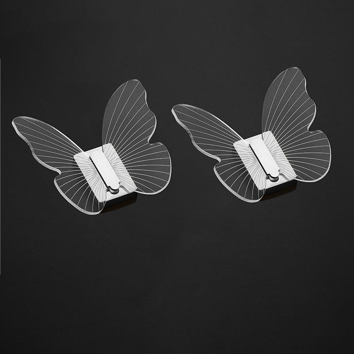 BowLift | Modern Brass Bathroom Accessory Set Acrylic Butterfly Theme Bathrobe Hooks