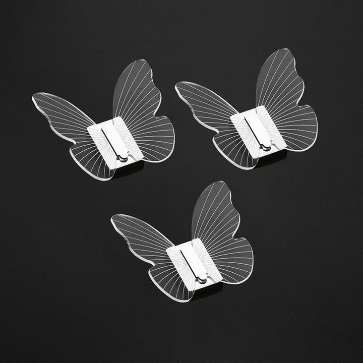 BowLift | Modern Brass Bathroom Accessory Set Acrylic Butterfly Theme Bathrobe Hooks