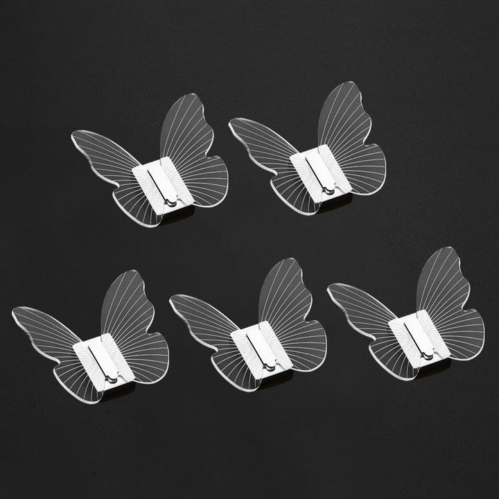 BowLift | Modern Brass Bathroom Accessory Set Acrylic Butterfly Theme Bathrobe Hooks