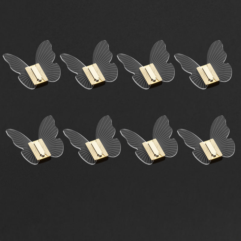 BowLift | Modern Brass Bathroom Accessory Set Acrylic Butterfly Theme Bathrobe Hooks