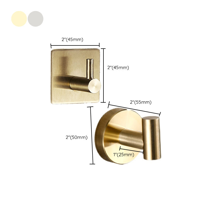 BowLift | Modern Bathroom Accessory Set Metal Coat Hooks in Polished Chrome/Gold