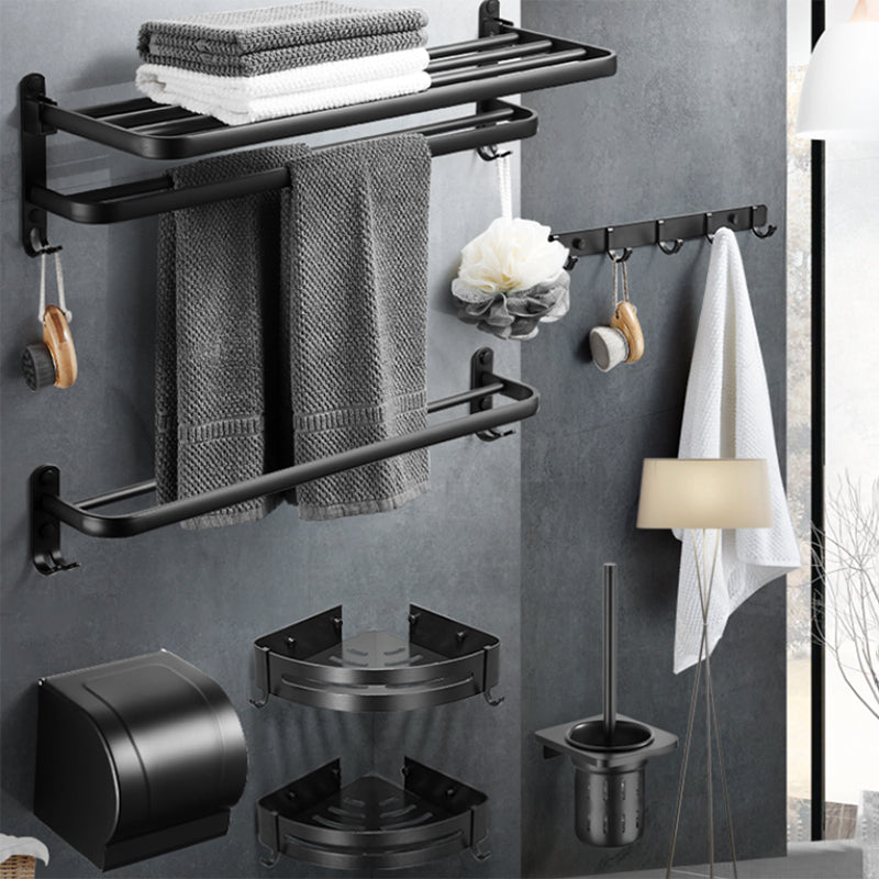BowLift | Modern Black Bathroom Accessory Set Tissue Holder Towel Bar Bathroom Fittings Set