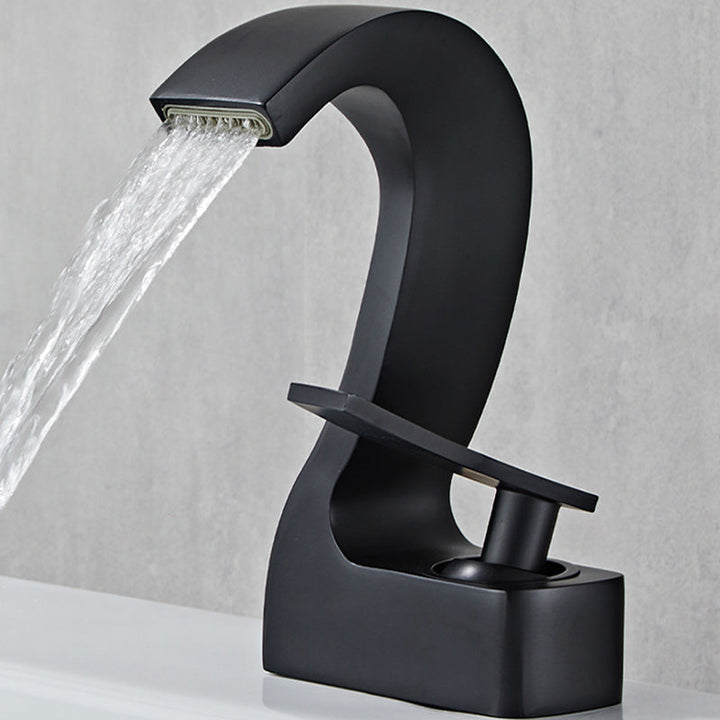 BowLift | Modern Single-Lever Basin Faucet Bathroom Brass Central Faucet