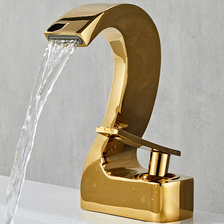 BowLift | Modern Single-Lever Basin Faucet Bathroom Brass Central Faucet