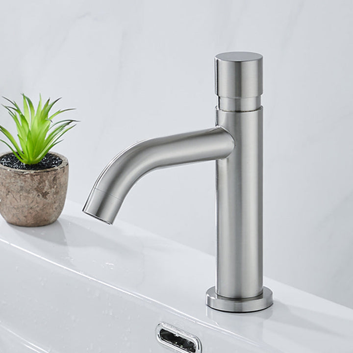 BowLift | Modern Low Arc Basin Faucet with Single Lever Bathroom Sink Faucet