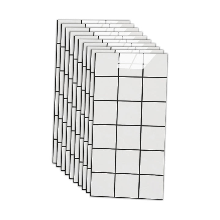 BowLift | 12" x 24" Marbling Single Panel Waterproof Splashback Wall Tile for Bathroom