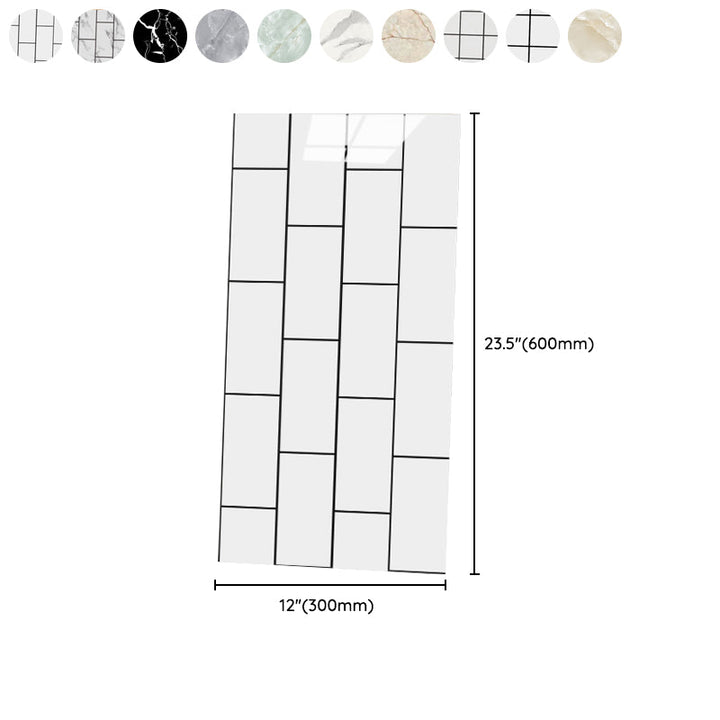 BowLift | 12" x 24" marbling single plate waterproof backsplash wall tile for bathroom