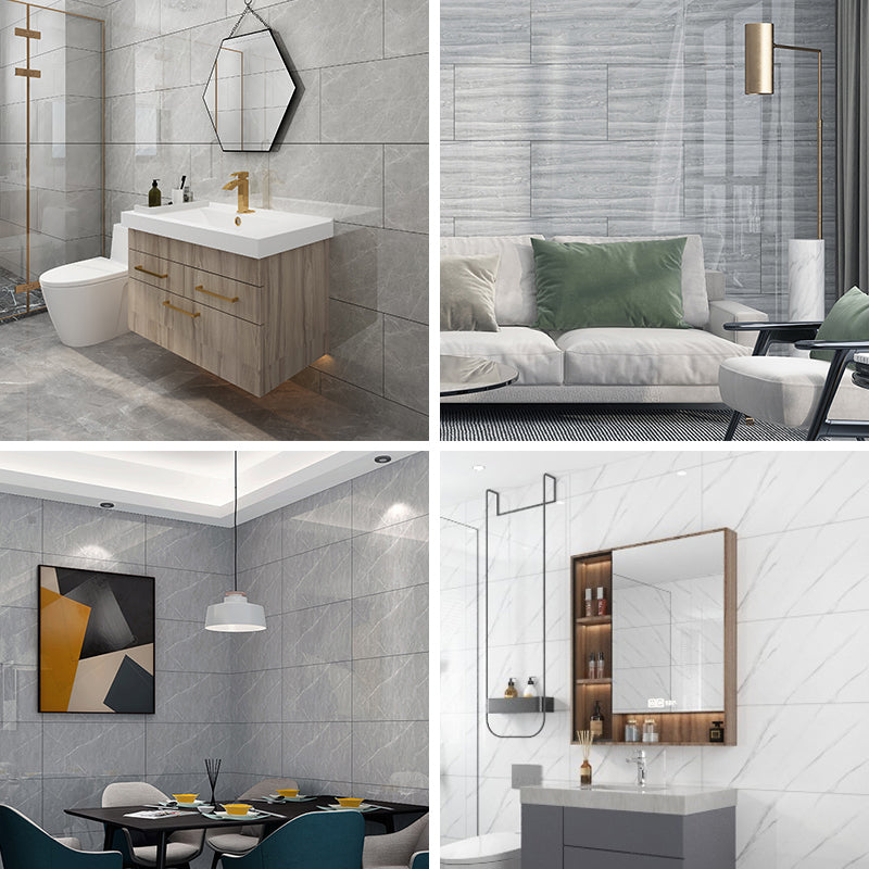 BowLift | Modern Marbling Single Plate Waterproof Back Wall Rectangular Wall Tile