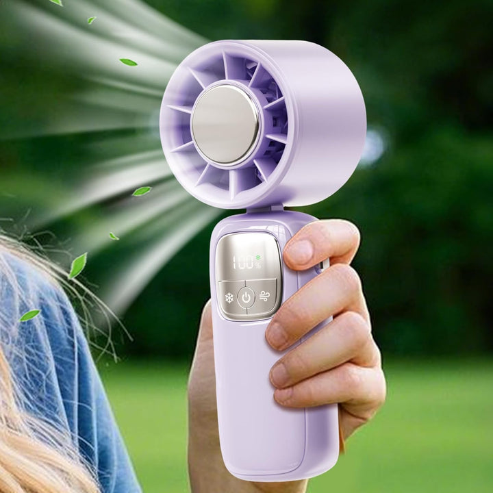 BowLift | Portable Foldable Handheld Fan with LED Display 100 Speeds