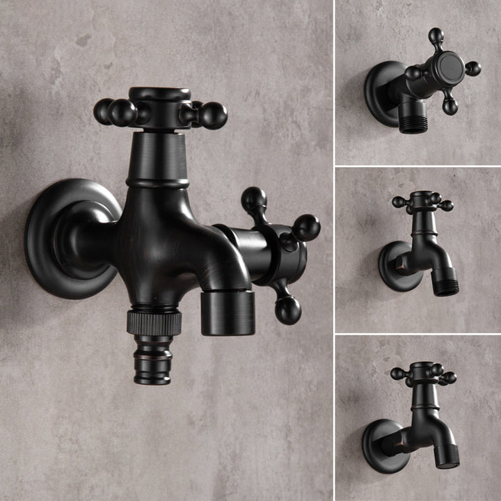 BowLift | Wide Bathroom Sink Faucet Wall-Mounted Cross Handle Faucet